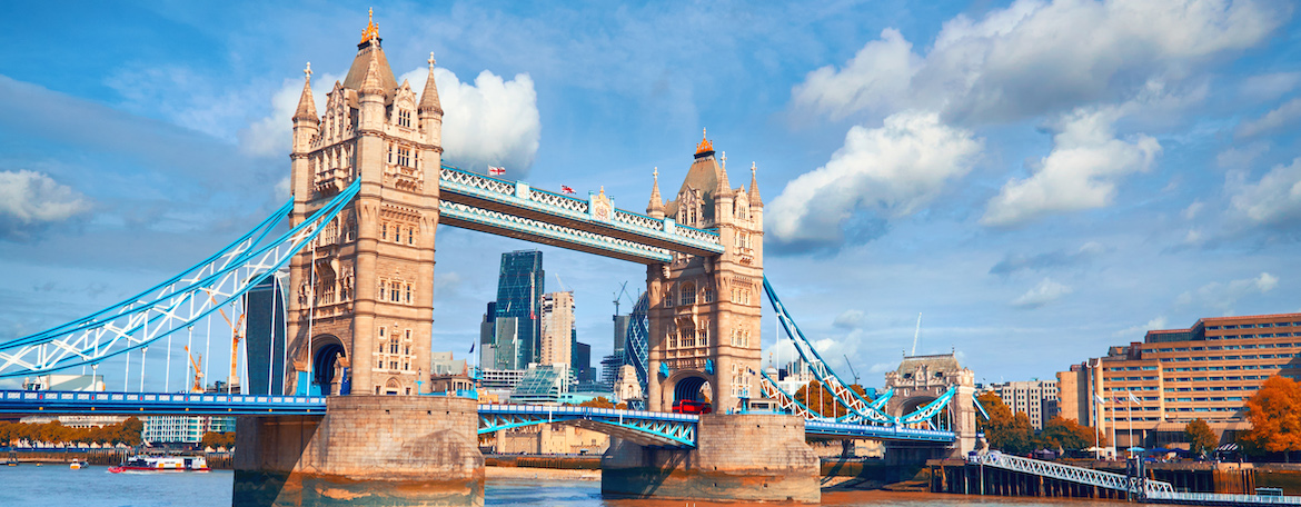 tower bridge on bright sunny day