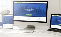 phone with fresh and modern responsive design website