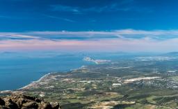 the strait of gibraltar from sierra bermeja